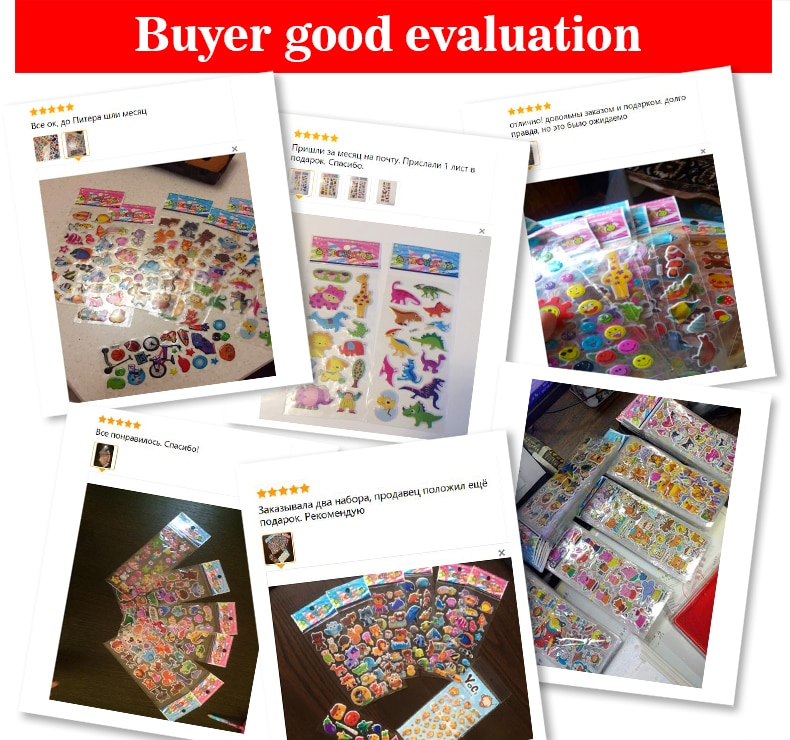 6pcs/lot 3D Puffy Bubble dinosaurs Stickers Cartoon Foam Fish animal Sticker for Kids Cute DIY Scrapbook refrigerator Stickers