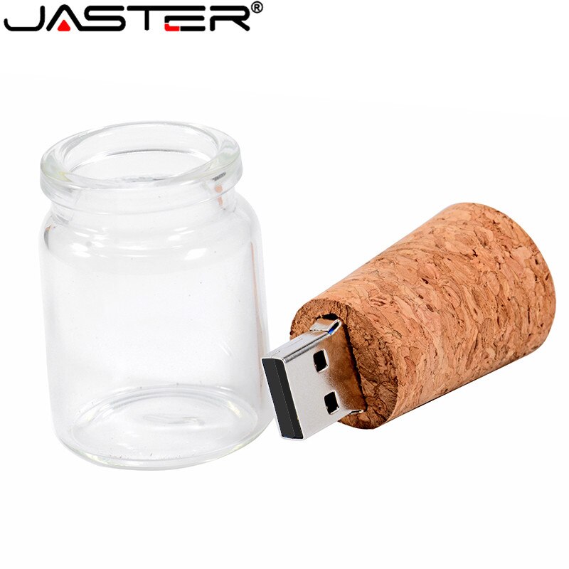 JASTER Stylish Drift bottle + cork USB flash drive USB 2.0 4GB 8GB 16GB 32GB 64GB Photography Memory storage U disk