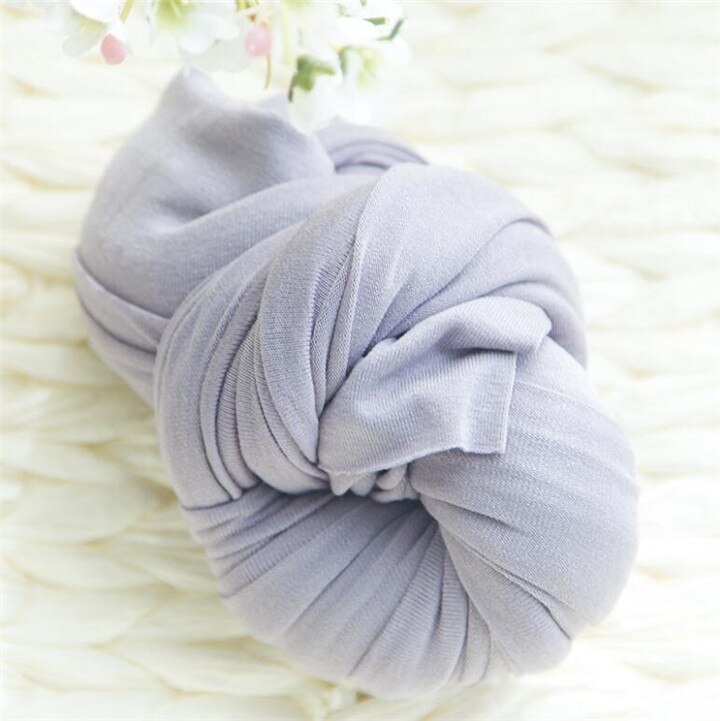 Ylsteed Pasgeboren Fotografie Props Stretch Baby Fotografie Wraps Deken Pasgeboren Inbakeren Baby Fotoshoot Props Accessoires: Grijs