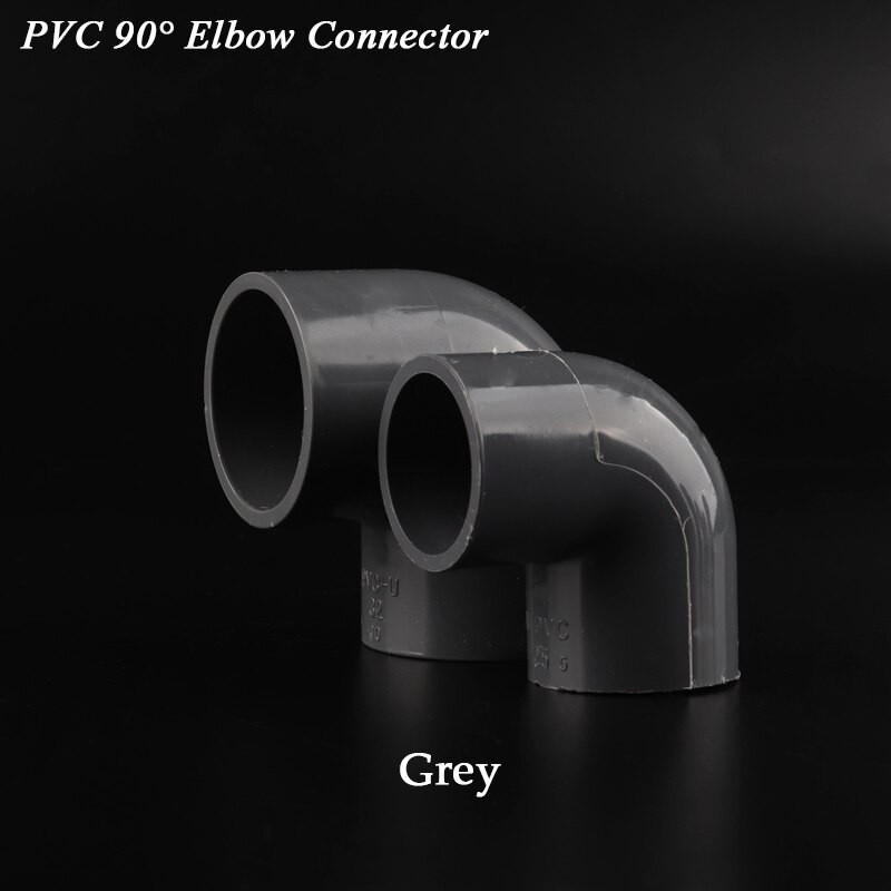 10Pcs 20 25 32 40mm PVC Connector 90Degree Water Supply Pipe Elbow H Plastic Joint Garden Irrigation Water Pipe Fittings: 20mm / Grey