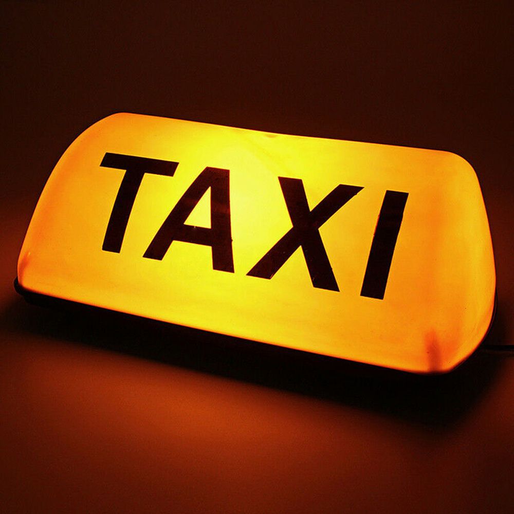 Yellow Base Universal COB Taxi Sign Cab Roof Top Topper 12V Car Sign Lamp: Default Title