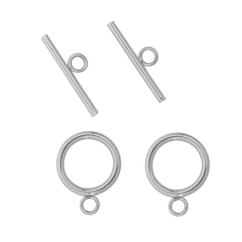 Juego de 4 broches de palanca de acero inoxidable, broche OT de 13/14/15/16/18mm de diámetro, conectores de hebilla para pulsera, collar, fabricación de joyas DIY