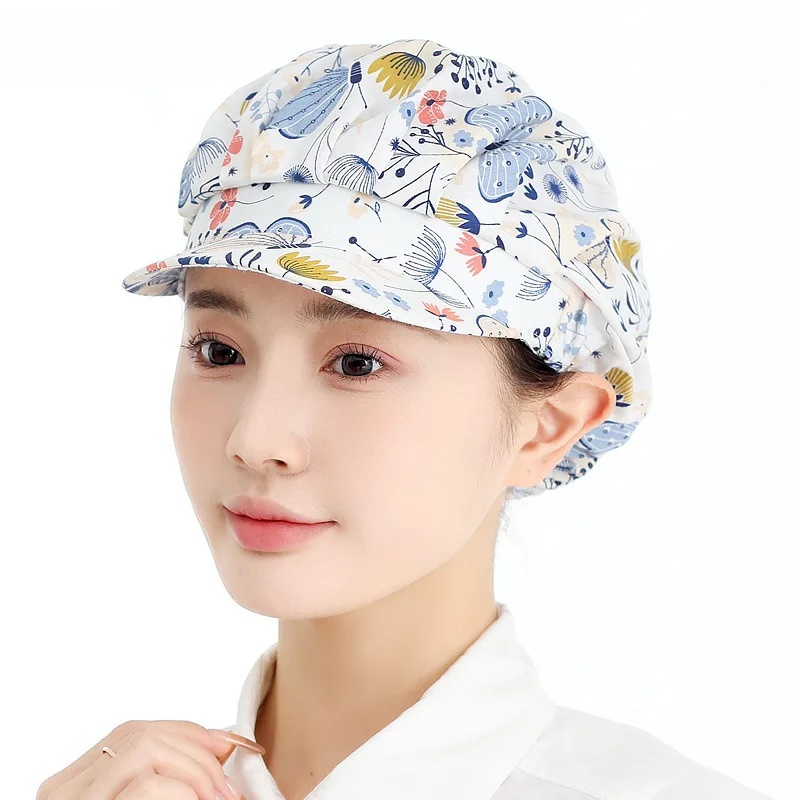 Damen-Kochmütze für sterben Küche, ölbeständig, rauchfrei, zum Kochen, kochendes Öl, spritzwassergeschützt, Heimarbeitskappe, Fabrik-Staubschutz: Lila