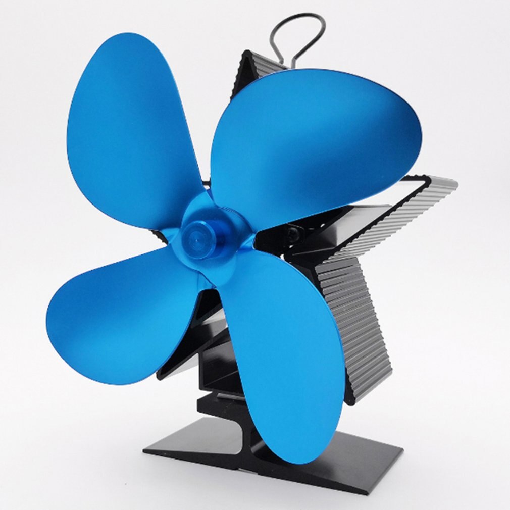 Mini pejs 4 klinge varmedrevet komfur ventilator effektiv brændeovn pejs ventilator hjem effektiv varmefordeling