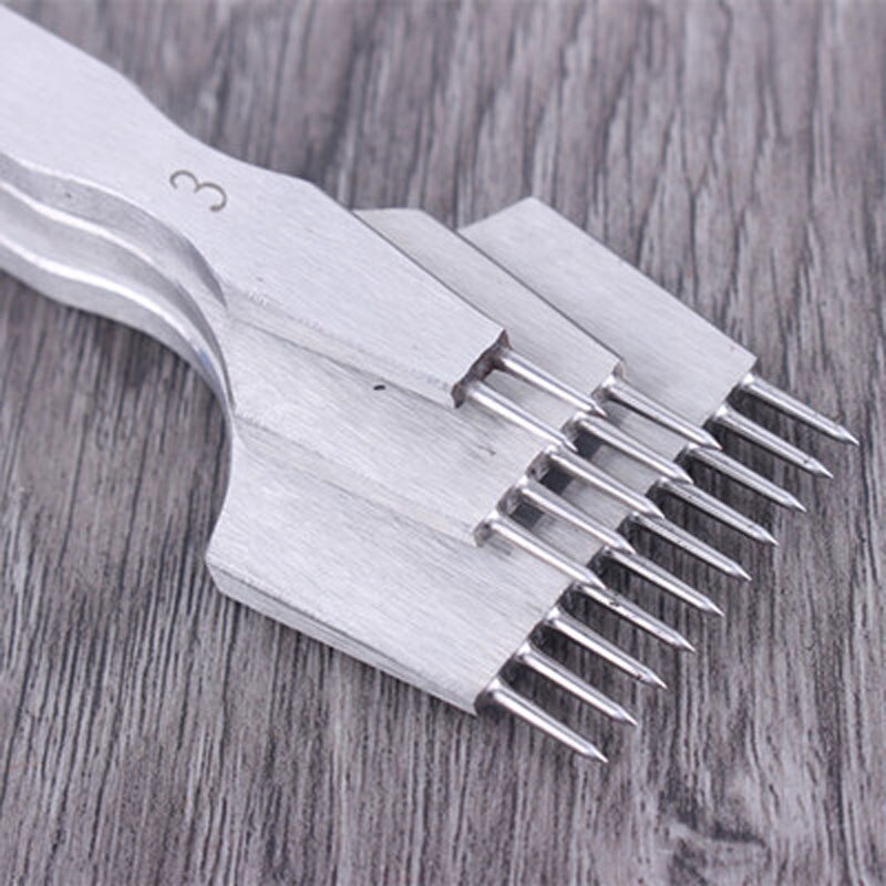 Leather Craft round Hole Punches pricking iron Spacing 3/3.38/3.85/4mm leather Punch Sewing Tools