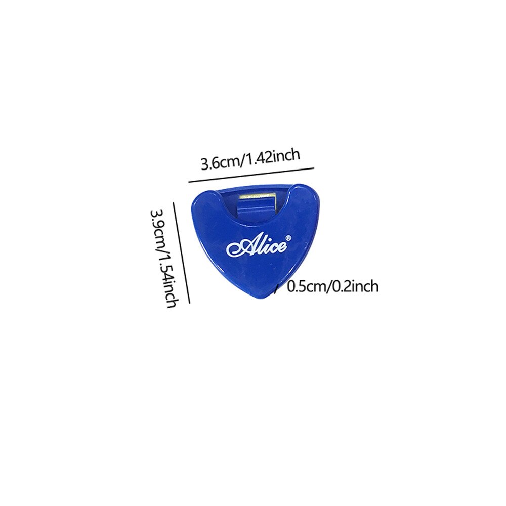 Alice Guitar Pick Holder Large Capacity Plastic Plectrum Case with Self Adhesive Sticker for Guitar Parts Guitar Plectrum Holder: Blue