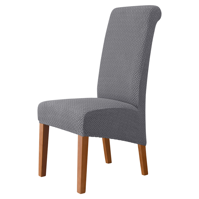 Housse de chaise molletonnée à haut dossier, protection anti-salissure, pour salle à manger, Banquet, mariage, taille XL: Dack Grey