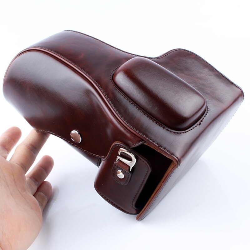 Funda para cámara Digital Nikon DSLR SLR D3400 D3300 D3200 D3100 café sin correa de cuero PU