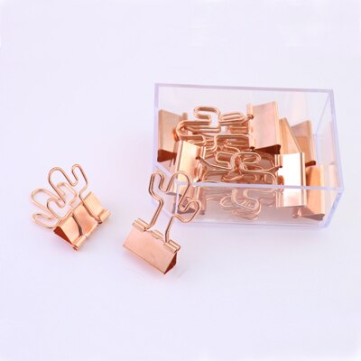 Tutu 12 stk./parti ensfarvet guld metal binder clips 25mm frisk stil blomst trykte noter brev papirclips kontorartikler  h0056: Burgunder