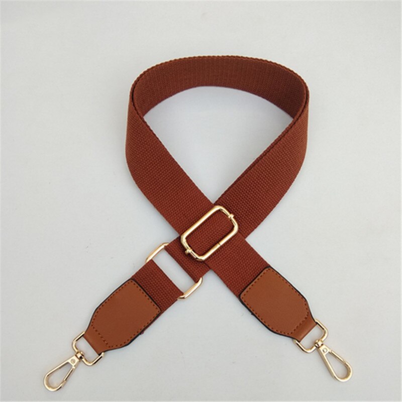 HJKL pure color cotton woven belt with pu leather long shoulder belt adjustable single-shoulder slant shoulder bag accessories: L