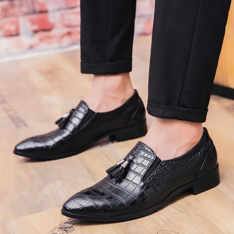 Herresko luksusmerke mokkasin skinn fritidssko slip på kjøresko herre loafers mokkasiner italienske sko til menn