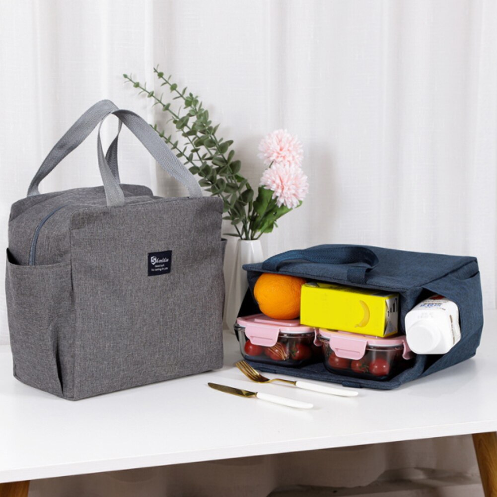 Draagbare Lunch Tas Thermische Geïsoleerde Lunch Box Tote Koeler Handtas Bento Pouch Diner Container School Voedsel Opslag Zakken