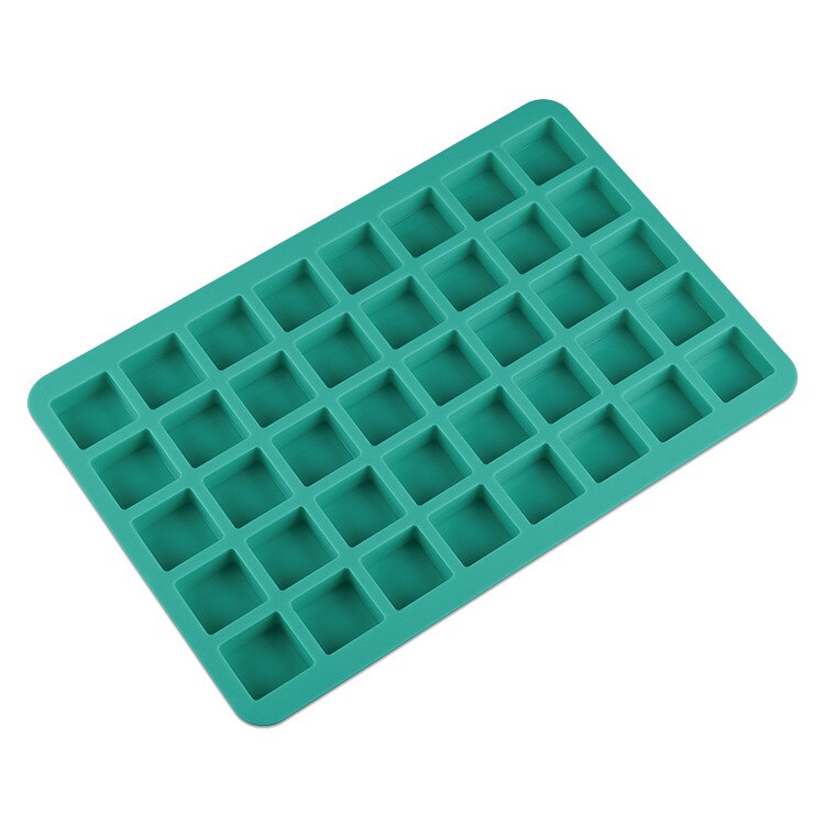 Siliconen Bakvorm 80 Gaten Diy Chocolade Maken Gereedschap Hartvormige Vierkante Fondant Cake Decorating Gereedschap Snoep Mallen: green