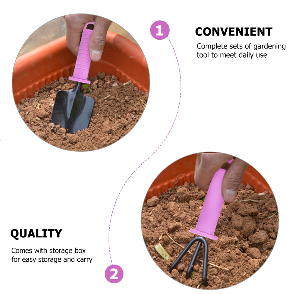 1 einstellen/5 Stck Gartenarbeit Werkzeug Enthält Schaufel Rechen Scher Spritzgerät Garten Versorgung