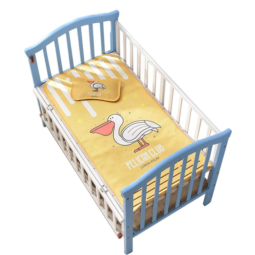 Baby Cartoon Cool Mat Ice Silk Mat With Pillow Set Air Conditioning Sleeping Mattress Summer Baby Falling Asleep