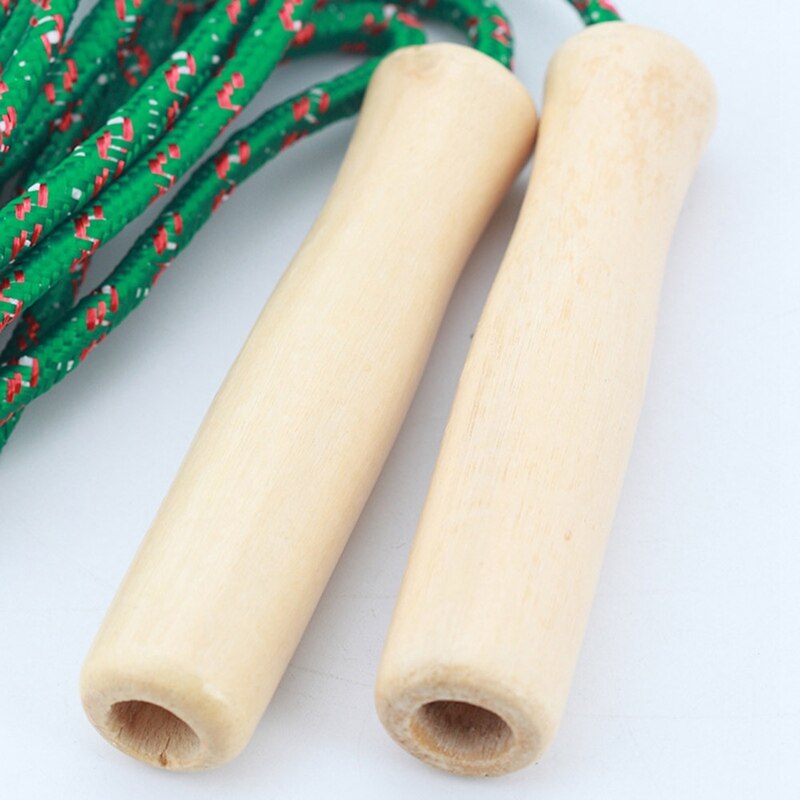 Corda para exercício crossfit, equipamento esportivo fitness com cabo de madeira para treino