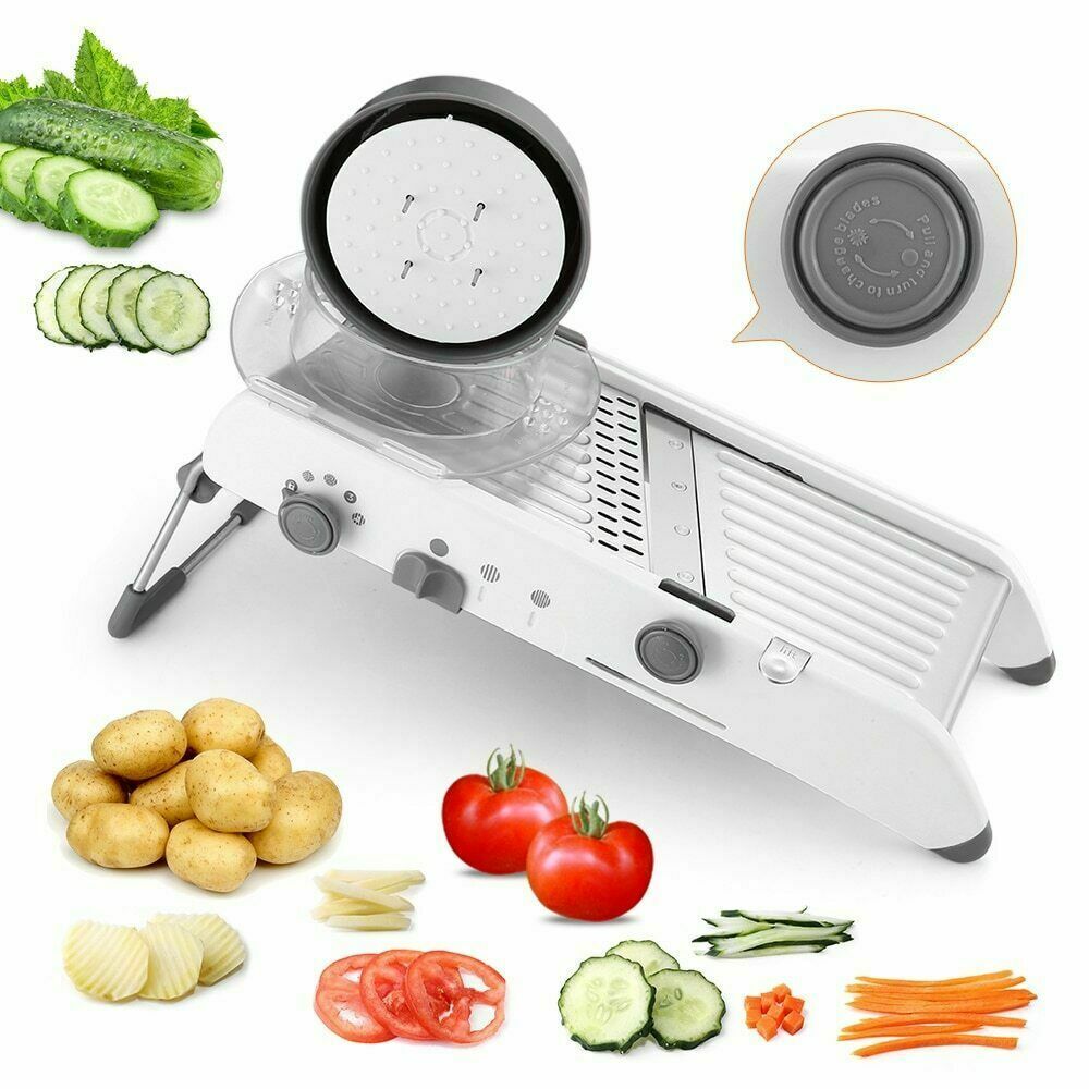 Mandoline Schneidemaschine Manuelle Gemüse Cutter Professionelle Reibe Mit Verstellbare Edelstahl Klingen Gemüse Küche Werkzeug