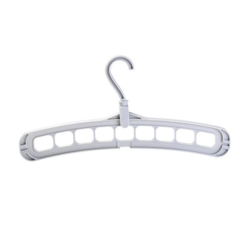 Cintre pliant à 9 trous | Horizontal Vertical rotatif, support de rangement des vêtements à double usage, support de cintre, étagère organisateur de garde-robe: Gray