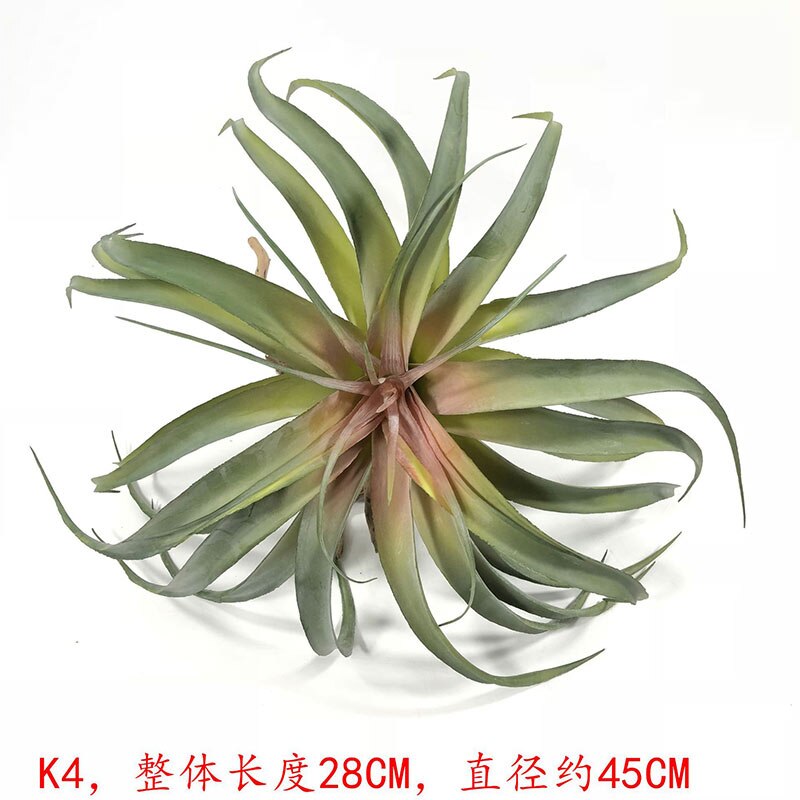 Large artificial air pineapple succulent plant tillandsia plastic green plant Pineapple leaf home shop wedding floral decor: K4 RED