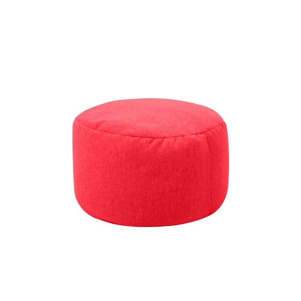Små runde sækkestole sofaer dækker vandtæt gaming seng stol sæde sækkestol ensfarvet liggestol sofa bomuld linned stol bugt: Rød