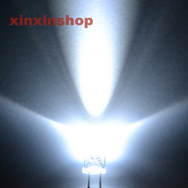 100 Stuks 5Mm Ronde Witte Diode Led Super Helder Licht Elektronische Component Emitting Diodes Lamp Led Lampen 6500K f5 5Mm Diodes