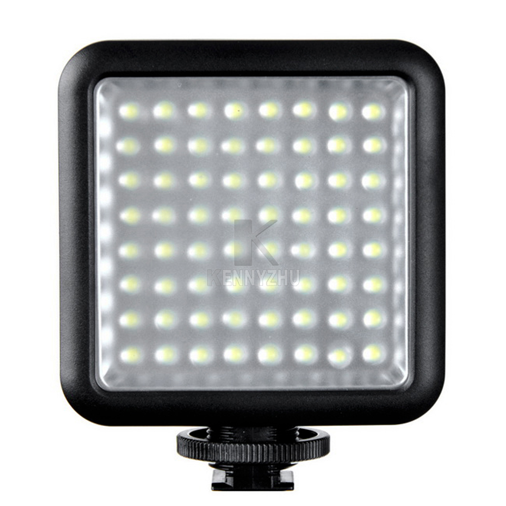 Godox LED64 LED Video Light Lamp 5500-6500K with Brightness Dimmer for DSLR Camera Camcorder DV Photo Shooting