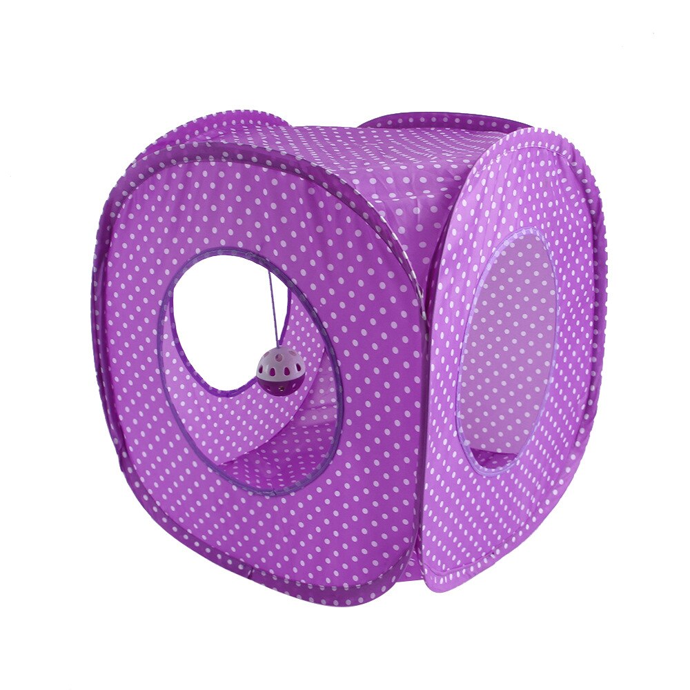 Cat Toys Tunnel Foldable Pet Cat Kitty Pet Training Interactive Fun Toy Tunnel Bored For Puppy Kitten Rabbit Play Tunnel Tube: P