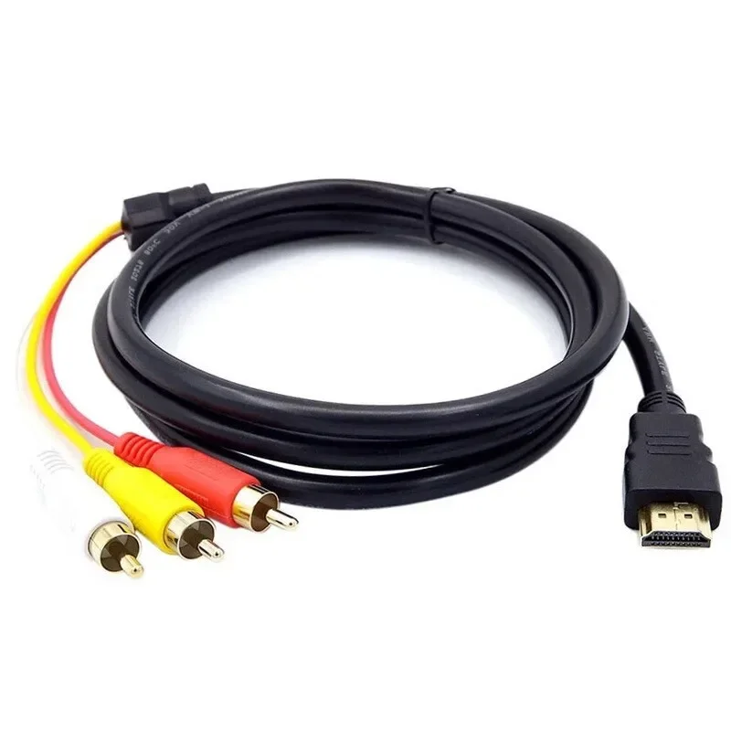 HDMI-kompatibel Zu 3RCA Kabel 1,5 M mit HDMI-kompatibel Stecker Zu AV Audio Video Draht für TV Nur für Player Zu TV: Default Title