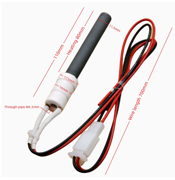 Ceramic Igniter 220V350wBBQ Wood Pellet Ignition Rod MCH Ceramic Heating Tube: Yellow