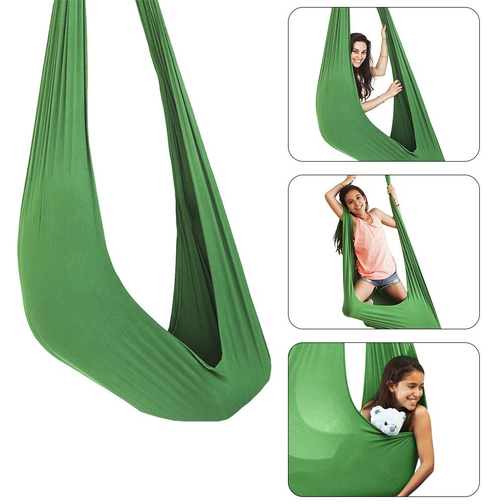 Gevoel Trainning Swing Yoga Vliegende Hangmat Swing Grote Kalmerend Effect Op Kinderen Met Zintuiglijke Behoeften Snuggle Swing 150*280cm