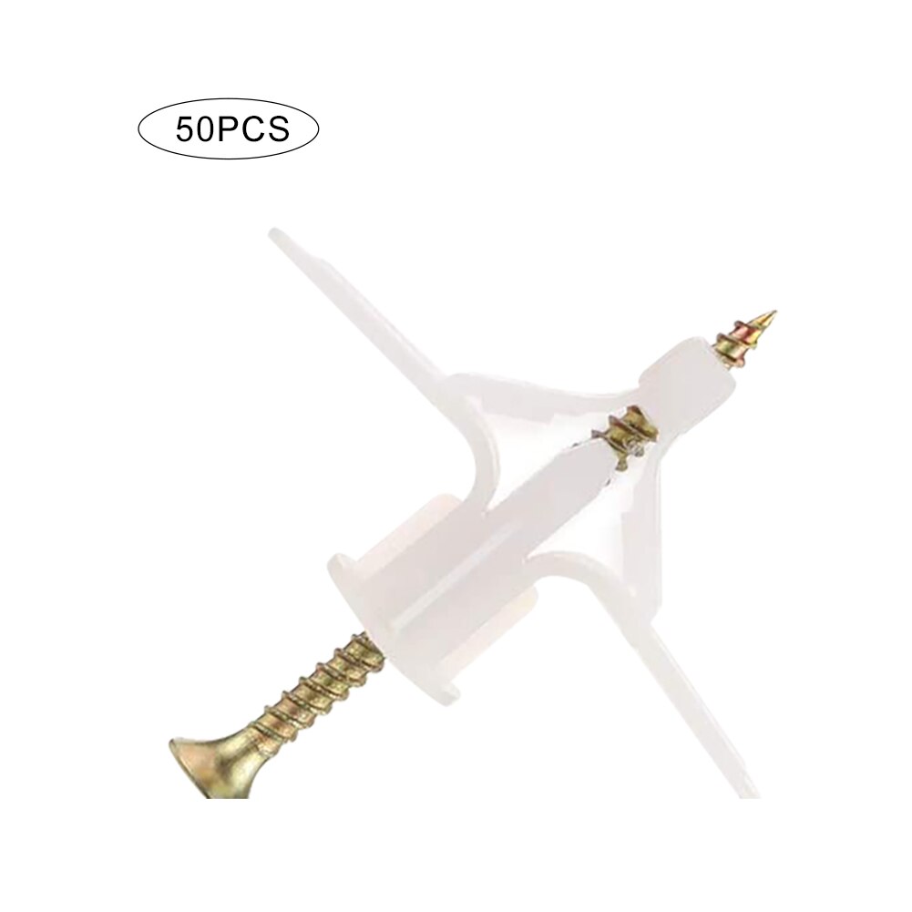 50pz Cartongesso Tasselli e Viti Cartongesso Parete Vuota Ancore pesante-dovere Cavicchi con Vite: 2A