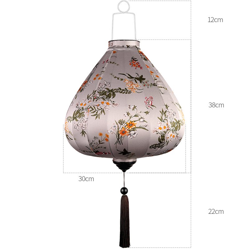 12/14inch Chinese Traditional Silk Lanterns Japan Waterproof Retro Style Scenic Spots Ancient Town Decor Palace Lantern: 5 12inch