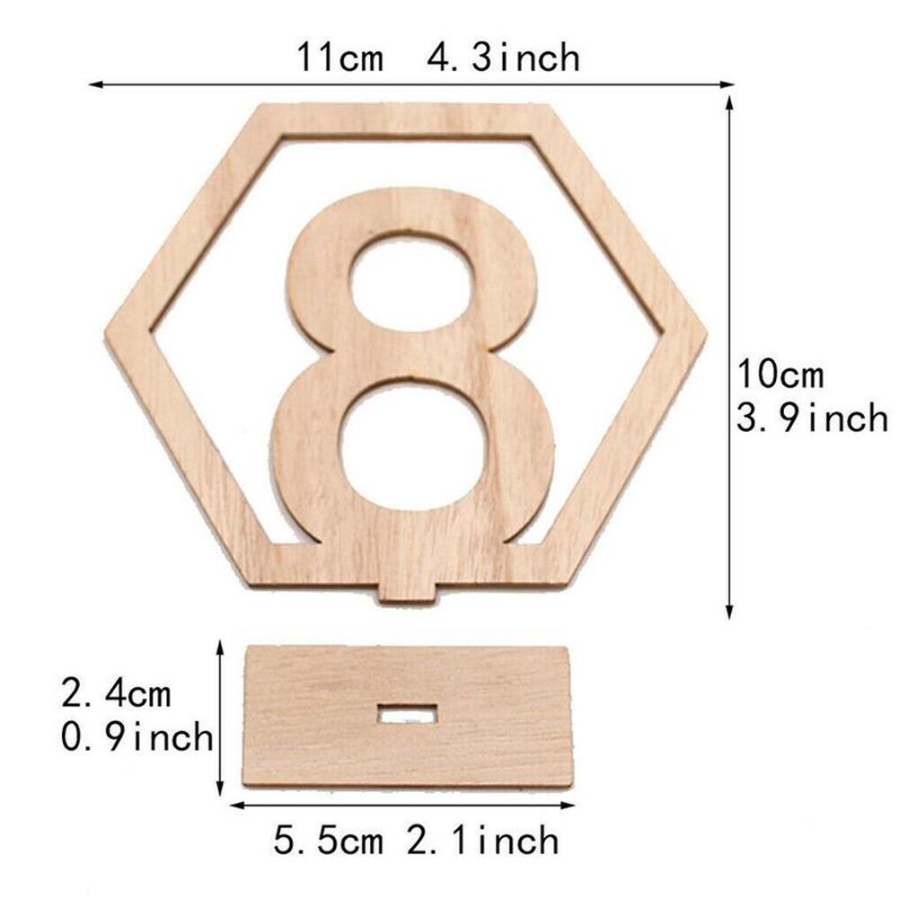 1-10/11-20 Numbers Wooden Table Numbers Rustic Wedding Engagement Seat Numbers Sign Wood Signs Wedding Hexagon Table Number