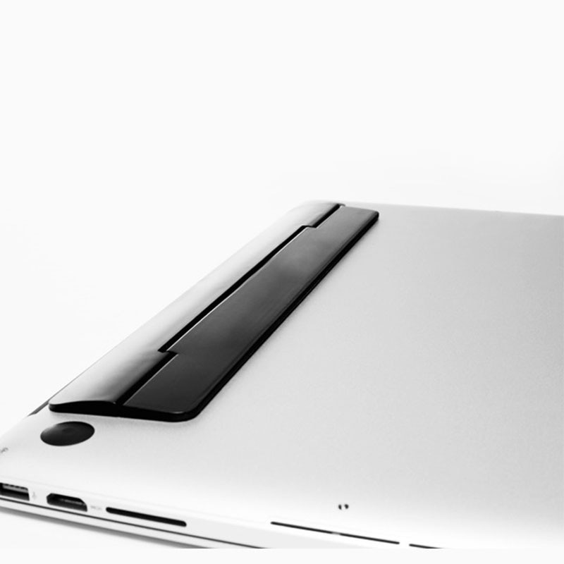 Soporte ergonómico para ordenador portátil para Macbook air 13,3 Pro, soporte portátil ajustable para ordenador de oficina, soporte negro para ordenador portátil