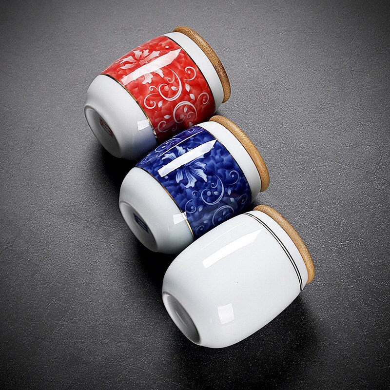 JIA-GUI LUO Ceramic Tea Caddies Tea Bag Storage Box Tea Tins Tea Container Coffee Container Tea Box Tea Storage D008