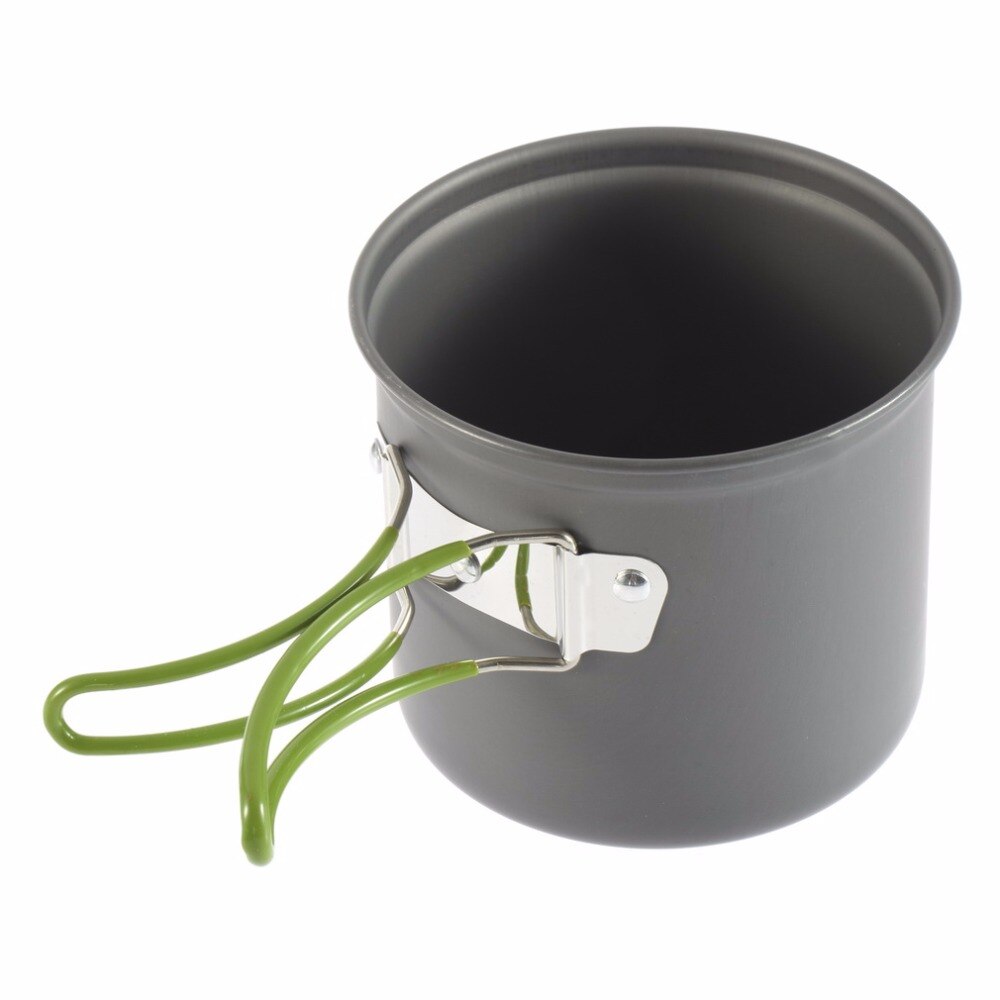 Heißer Picknick Schüssel Topf Leichte 2 Teile/satz Aluminium Legierung Kochgeschirr draussen Klapp Griffe Pfanne Camping Wandern Rucksack Kochen