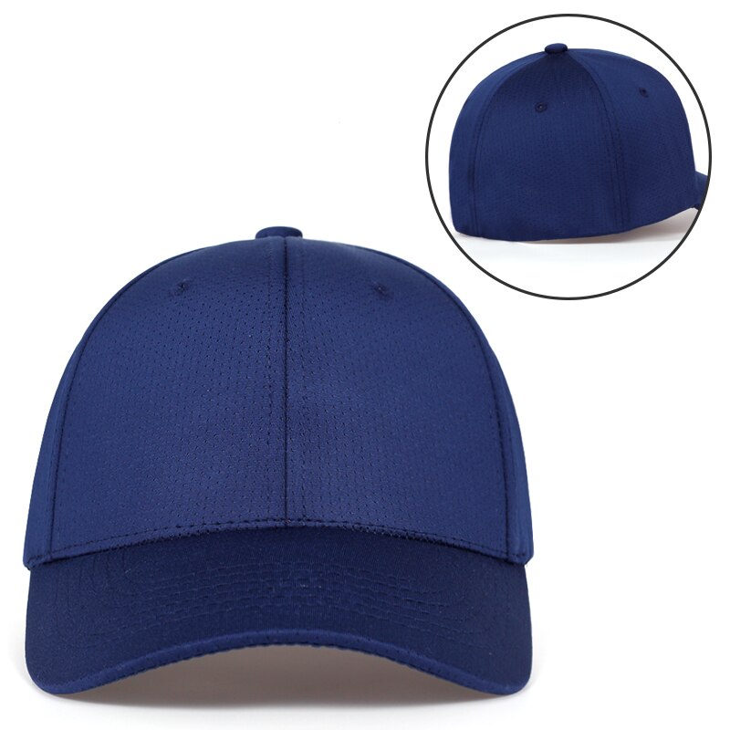 Ensfarvet baseball kasket 6 farve far hat sommer hip hop casual kasketter bomuld mænd kvinder golf hatte: Blå