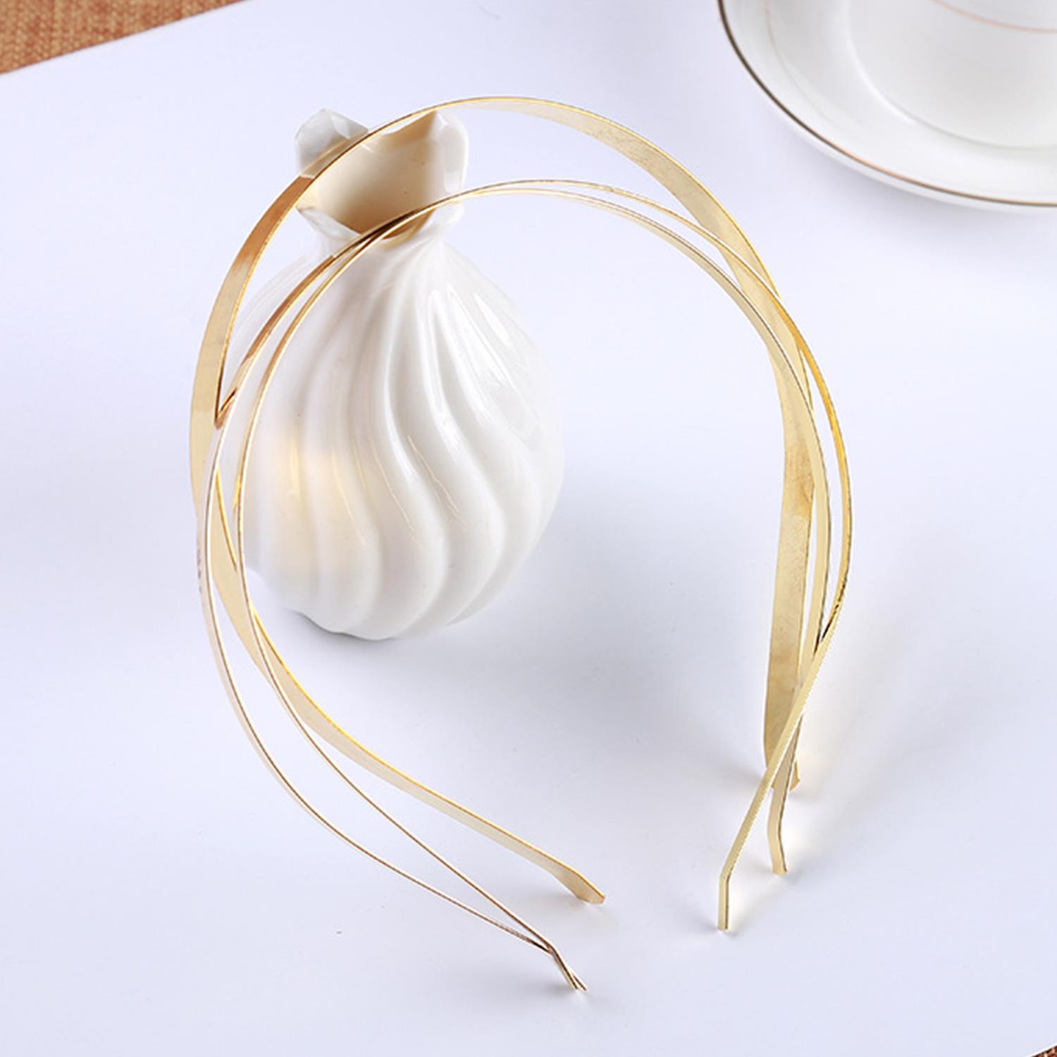 Edelstahl Stirnbänder Glatte Metall Haar Hoop Allgleiches Haarband Für Frauen Mädchen Gold Splitter Schwarz Haar Zubehör Kopfbedeckung