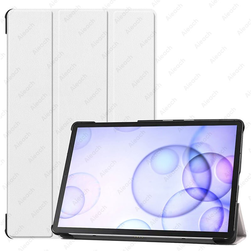 For Samsung Galaxy Tab S6 10.5 SM-T860 SM-T865 Case Magnetic Stand Cover For Galaxy Tab S6 10.5 Tablet Case Funda Capa: white