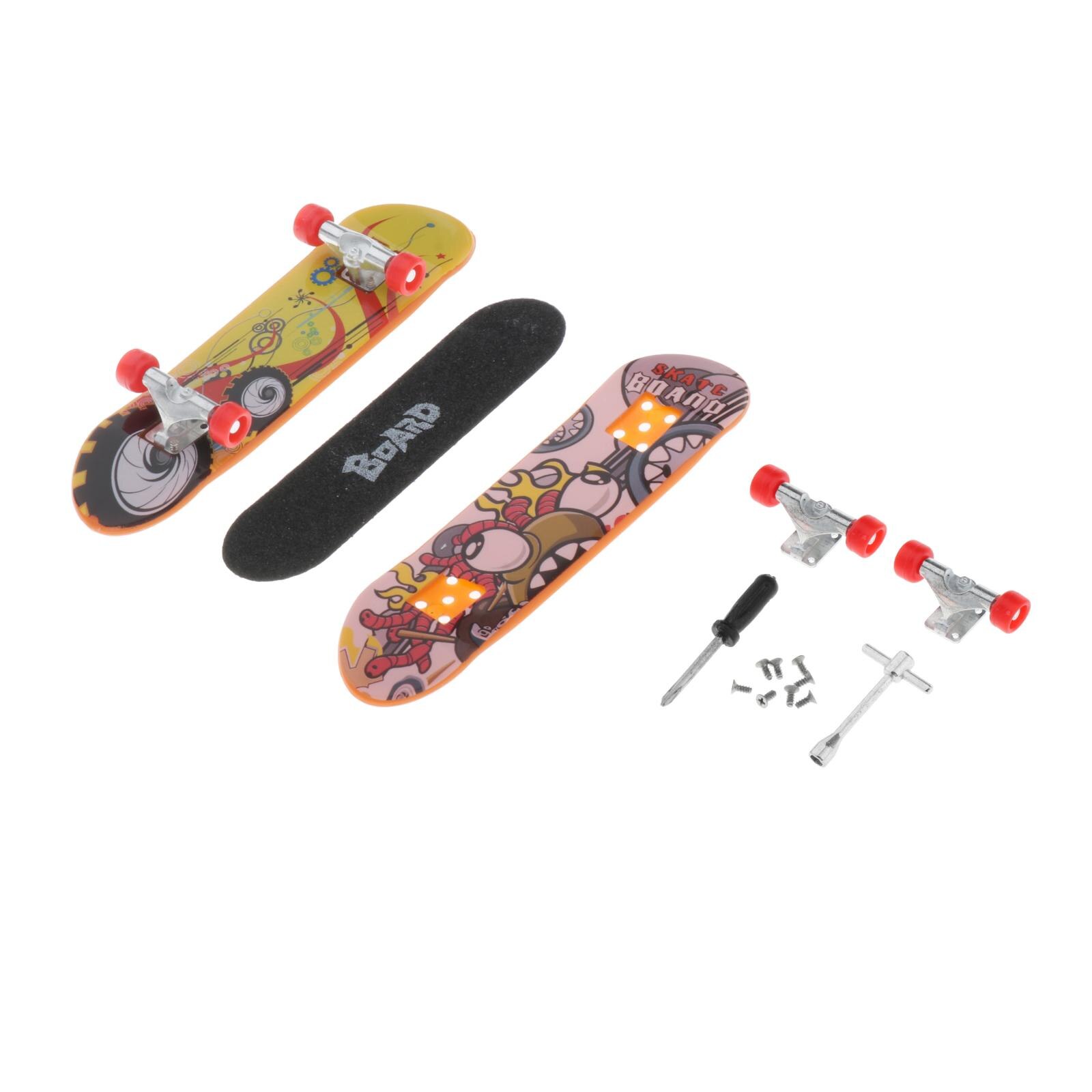 Mini Finger Toy Skateboards, Children Teens Adults Fingerboard Perfect Fidget Toy for Kids with Repair Tools