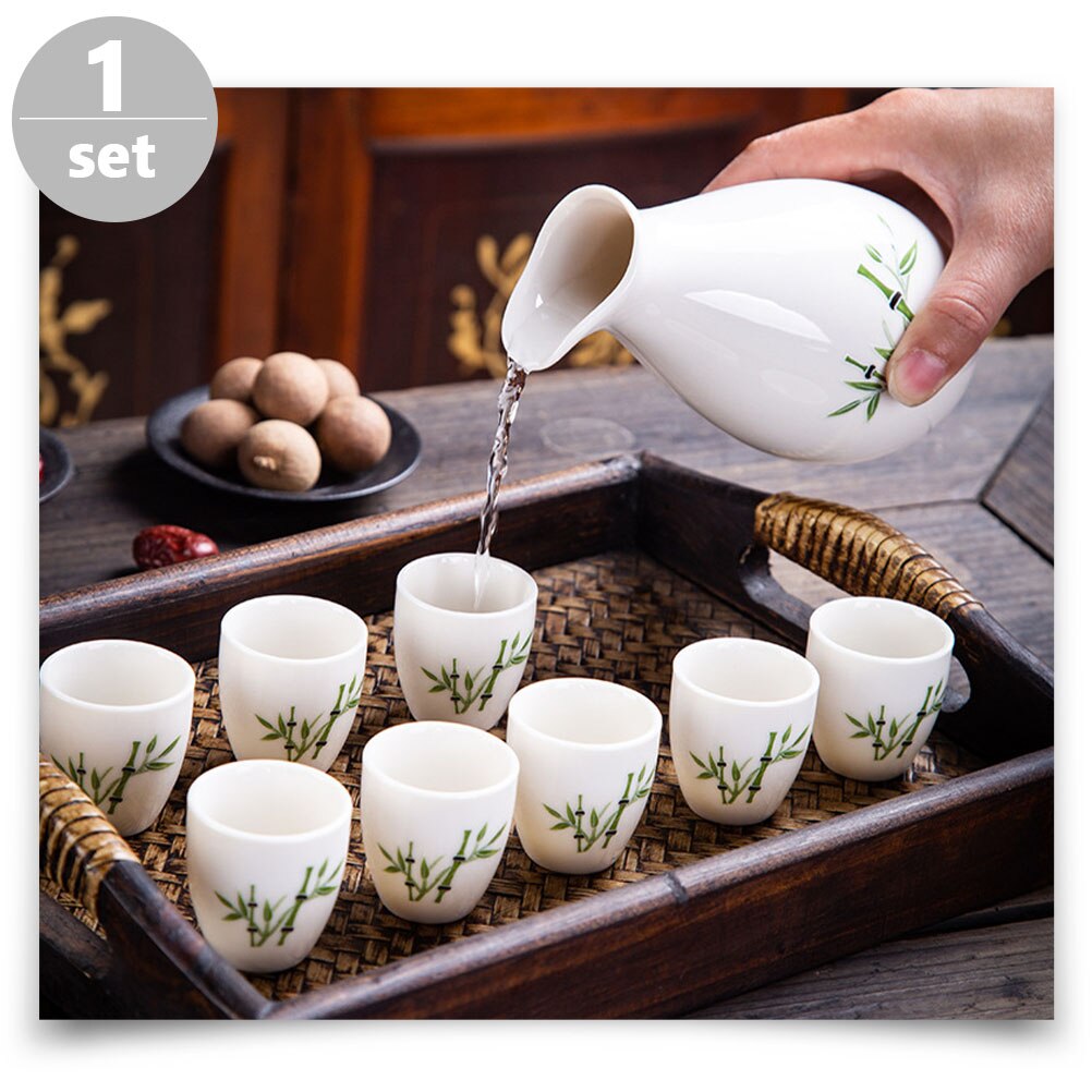 1 Set of Sake Cup and Pot Serving Cup Storage Pot