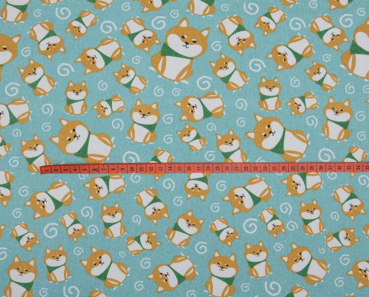 Tissu de coupe en coton 13 couleurs Shiba | Chiens inu chats chanceux, toile imprimée, tissu en coton, accessoires bricolage 1 mètre 0.914: 3