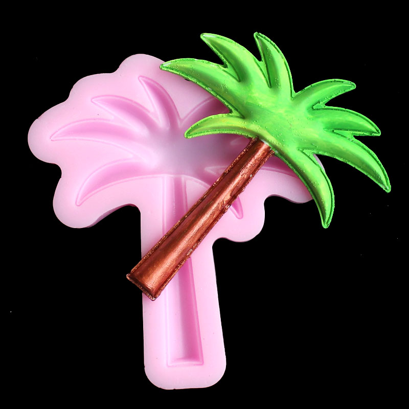 Drie stijlen van kokospalm siliconen mal DIY fondant, klei, gips, hars, kaars, zeep ambachten, decoratieve siliconen mal