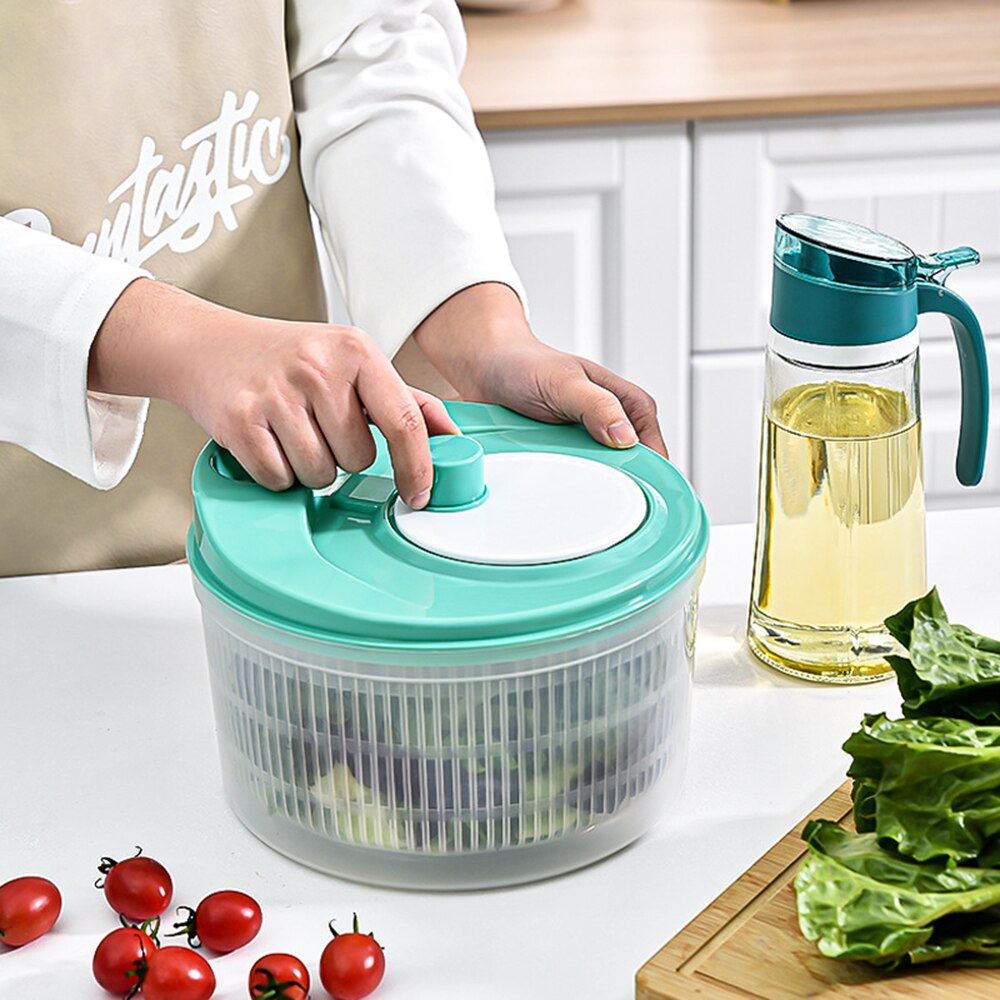 Promotional Stainless Steel Square Bowl White Rotary Plastic Salad Spinner Maker Indoor Salad Spinner Sets
