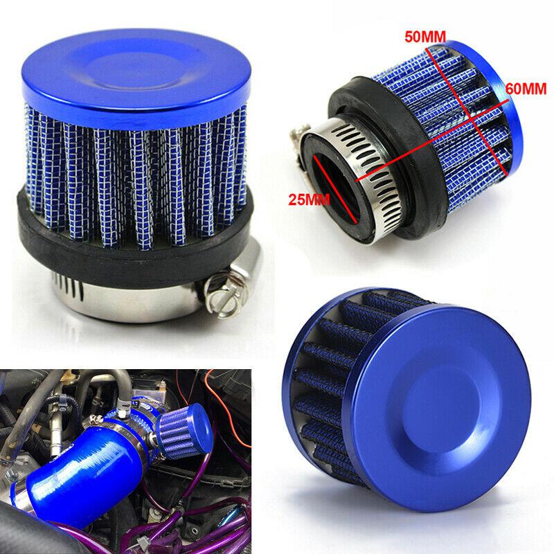 Universal 25mm Car Air Filter Clip-On Auto Round Conical Cold Air Intake Filter Kit Vent Crankcase Breather Part Auto Accessory