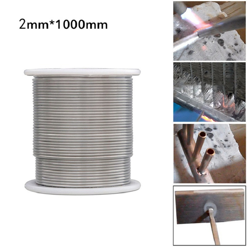 Aluminum Welding Brazing Wires 1.5/2MM Low Temperature Wire Solder Cored No Need Solder Powder 1000/2000/3000/5000mm