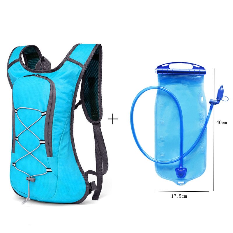 Outdoor Breathable Hydration Backpack,Ultralight Waterproof Climbing Camping Backpack,Unisex Bicycle Riding Rucksack: Blue water bag