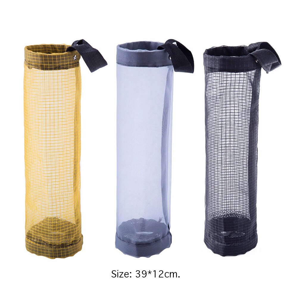 Home Grocery Bag Holder Wall Mount Plastic Bag Dispenser Hanging Storage Trash Garbage Bag For Household Kitchen Supplies