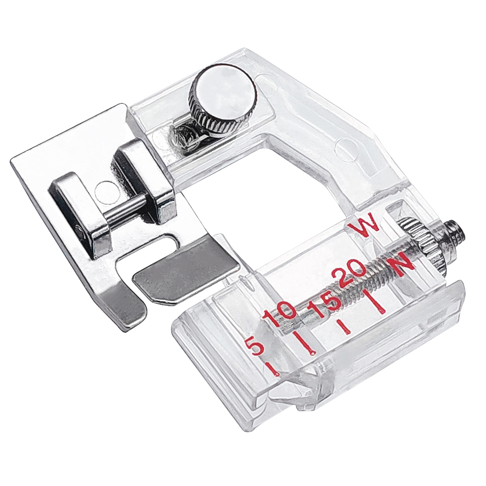 Adjustable Guide Ruler Presser Foot Adjustable Bias Tape Binding Foot For Singer Brother Household Sewing Machine Accessories: Light Grey