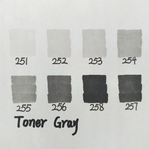 Greys 7 stijlen inkt op alcoholbasis met dubbele punt, neutrale grijze kleur, schetsset, manga-tekenmarker, grijze tinten manga: Toner grijs